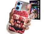 Custodia Per Oppo Reno7 5G - Cuore Della Famiglia Rose Bowl + Vetro