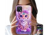 Custodia Per Oppo A15 / A15S - Tigre Su Sfondo Rosa + Vetro