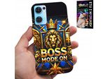 Custodia Per Oppo Reno7 5G - Boss Lion Con Corona Su Scudo Custodia + Foil