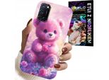 Custodia Per Oppo A52 - Orsetto Carino Su Sfondo Rosa, Custodia + Vetro