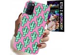 Custodia Per Oppo A52 - Cactus, Cactus Su Sfondo Rosa + Foil