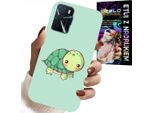 Custodia Per Oppo A16 / A16S / A54S - Modelli Di Tartaruga Per Bambini + Vetro