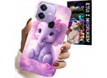Custodia Per Oppo A40 / A40M - Elefante Carino Su Sfondo Rosa Custodia +Folio