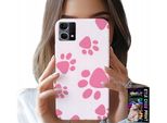 Custodia Per Oppo Reno7 4G - Zampe Di Cane Rosa, Retro, Custodia
