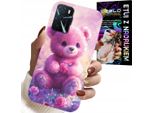 Custodia Per Oppo A16 / A16S / A54S - Orsetto Carino Su Sfondo Rosa, Custodia + Vetro