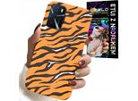 Custodia Per Oppo A16 / A16S / A54S - Cover Posteriore A Strisce Di Tigre + Vetro