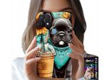 Custodia Per Oppo A15 / A15S - Bulldog Coffi Love, Girasoli, Custodia Psi