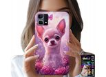 Custodia Per Oppo Reno7 4G - Chihuahua Carino Su Sfondo Rosa Con Fiori