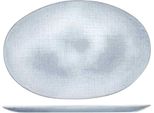 Assiette Plate Ovale Sajet Gris- D 35*24 Cm