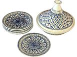Set Di Piatti Tagine Bakir Bleu - 6 Pers