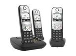 A690 A Trio, analoges Telefon schwarz, DECT, Anrufbeantworter