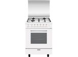 Glem Gas A654MX6 Küchenherd Freistehender Herd Elektro Gaskochfeld Weiß