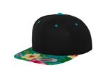 Flexfit 6089HW | Cappello / Berretto / Cappello Hawaiano - Colore: Nero/Aqua (Hawaiano) - Taglia: Unica