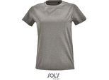 Sols 02080 | Maglietta Donna A Girocollo Imperial - Colore: Grigio Melange - Taglia: M
