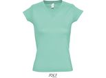 Sols 11388 | Maglietta Donna Con Scollo A V Moon - Colore: Menta - Taglia: M