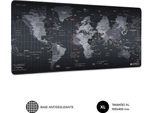 Subblim Mousepad World Xl Tappetino Per Mouse Gaming Da Computer Nero