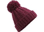 Beechfield B480 | Berretto Da Donna In Maglia A Cavi Melange - Colore: Borgogna - Taglia: Unica