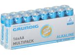 Pile 16 Pz Aa LR06 1,5V Grundig Batterie Alcaline Di Ricambio Mignon