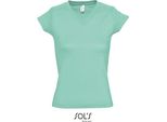 Sols 11388 | Maglietta Donna Con Scollo A V Moon - Colore: Menta - Taglia: 3XL