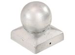 Tappi Per Pali 6 Pz. Forma Sferica Metallo Zincato 71 X 71 Mm
