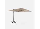Ombrellone Rettangolare Decentrato In Alluminio 3X3M, Beige
