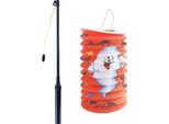 Rappa Lanterna Fantasma Di Halloween 15 Cm Con Bastone Luminoso 40 Cm