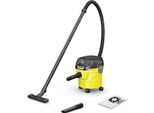 KäRcher Kwd 1 W V-12/2/18 - Aspirapolvere A Tamburo - Sacchetto - Nero/Giallo