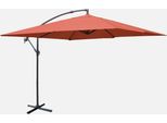 Ombrellone Quadrato Offset 3X3M, Terracotta