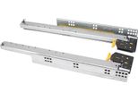 Emuca Silver Runners Per Guide Ad Estrazione Totale Con Chiusura Morbida E Funzione A Scatto Argento Argento Taglia Unica