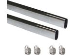 Emuca Bar-Set In Acciaio 30X15 Mm Argento Argento Taglia Unica