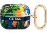 Guess Gua3Hhflb Cover Per Airpods 3 Collezione Cinturino A Fiori Blu/Azzurro