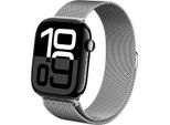 Crong Milano Steel - Bracciale In Acciaio Inossidabile Per Apple Watch 44/45/46/49 Mm (Argento)