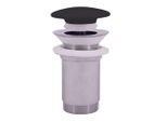 SlezáK-Rav: Scarico Lavabo CLICK-CLACK 5/4 Con Tappo In Ceramica Cromo/Nero Opaco MD0485CMAT Nero Opaco/Cromo