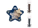Set Di Biscotti A Forma Di Stella In Rilievo + 2 Penne Di Cioccolato Marroni E Nere