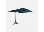 Ombrellone 3X4M Rettangolare Decentrato In Alluminio , Blu