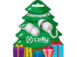 Celly Xmaseartreewh Cuffie E Auricolari Cablati In Ear Per Chiamate/Musica Bianco