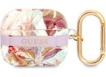 Guess Gua3Hhflu Cover Per Airpods 3 Collezione Cinturino A Fiori Viola/Porpora