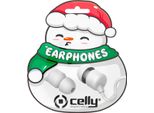 Celly Xmasearsnowwh Cuffie E Auricolari Cablati In Ear Per Chiamate/Musica Bianco