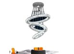 Illuminazione A Sospensione, Lampadario In Cristallo Led, Design Moderno, 3 Anelli, Telecomando Dimmerabile