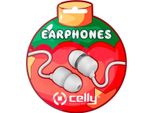 Celly Xmasearballwh Cuffie E Auricolari Cablati In Ear Per Chiamate/Musica Bianco