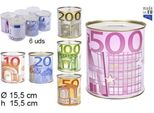 Twisk Salvadanaio In Metallo Stampa Banconote Euro Xl - Salvadanaio Grande