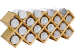 Intirilife Set Portaspezie In Bambù Con 18 Barattoli Per Spezie - 43 X 9,5 X 18 Cm - Pratico Portaoggetti Organizzatore Per Spezie Con Etichette Da Etichettare Scaffale Da Tavolo Scaffale Da Cucina