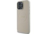 Guess Guhmp16Xpghsmme Custodia Rigida Per Iphone 16 Pro Max6.9 BeżOwy/Beige Con Anello Granulato Magsafe