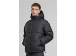 Bunda Urban Classics Basic Puffer Jacket Con Cappuccio Nero - M