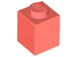 Lego® 100 Pezzi 3005 Mattoncini 1X1 Parte Basic 100 Coral