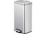 Eko - Pattumiera A Pedale Madison 30 Litri - Acciaio Inox Plastica - Acciaio Inox Opaco