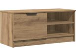 Mobile Tv In Rovere Artisan 80X35X36,5 Cm Materiale A Base Di Legno