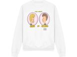 Beavis & Butthead - Felpa "Heads In Ovals"" Per Bambini/Donne Unisex TV12582 (Xl) (Weiß)"