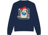 Ren & Stimpy - Felpa "Festive"" Per Uomo/Donna Unisex - Design Natalizio TV12610 (Xxl) (Blu Navy)"