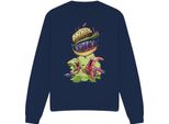 Spongebob Squarepants - Felpa "Krabby Patty From The Sky"" Per Bambini/Ragazzi Unisex TV12784 (S) (Marineblau)"